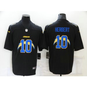 Nike Chargers 10 Justin Herbert Black Shadow Vapor Limited Men Jersey