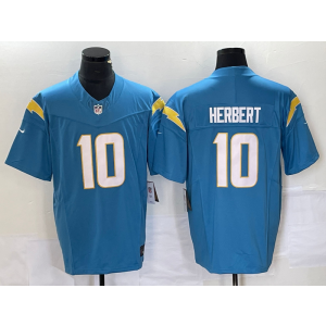 Nike Chargers 10 Justin Herbert Blue 2023 F.U.S.E Vapor Limited Men Jersey