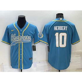 Nike Chargers 10 Justin Herbert Blue Vapor Baseball Limited Men Jersey Nike Chargers 10 Justin Herbert Blue Vapor Baseball Limited Men Jersey
