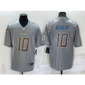 Nike Chargers 10 Justin Herbert Grey Atmosphere Fashion Vapor Limited Men Jersey