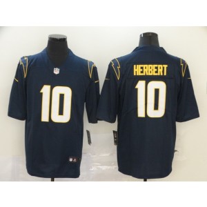 Nike Chargers 10 Justin Herbert Navy 2020 NFL Draft Vapor Limited Men Jersey