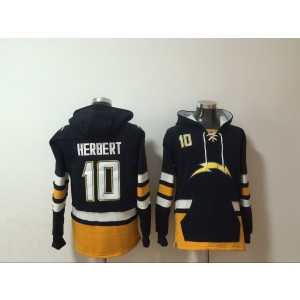 Nike Chargers 10 Justin Herbert Navy Hoodie Sweatshirt