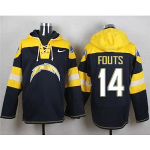 Nike Chargers 14 Dan Fouts Navy Blue Player Pullover NFL Hoodie Sweatshirt