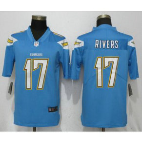 Nike Chargers 17 Philip Rivers Light Blue Vapor Untouchable Limited Men Jesrey
