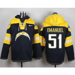 Nike Chargers 51 Kyle Emanuel Navy Blue Player Pullover NFL Hoodie Sweatshirt