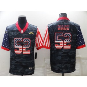 Nike Chargers 52 Khalil Mack Camo USA Flag Limited Men Jersey