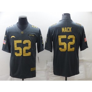 Nike Chargers 52 Khalil Mack Gray Gold Salute To Service Limited Men Jersey Nike Chargers 52 Khalil Mack Gray Gold Salute To Service Limited Men Jersey