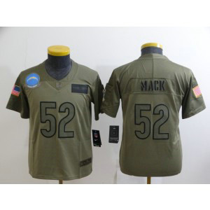 Nike Chargers 52 Khalil Mack Olive Salute To Service Limited Youth jersey