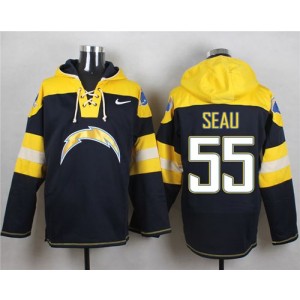 Nike Chargers 55 Junior Seau Navy Blue Player Pullover NFL Hoodie Sweatshirt