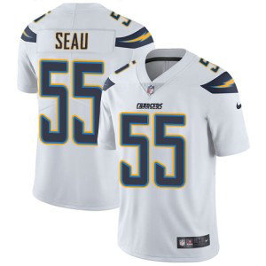 Nike Chargers 55 Junior Seau White Vapor Untouchable Limited Jersey