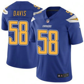 Nike Chargers 58 Thomas Davis Light Blue Color Rush Limited Men Jesrey