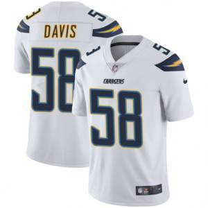 Nike Chargers 58 Thomas Davis White Vapor Untouchable Limited Men Jesrey
