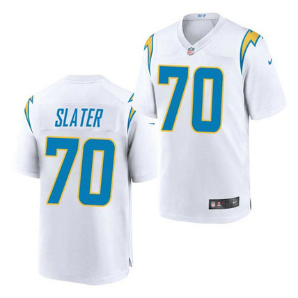Nike Chargers 70 Rashawn Slater White 2021 Draft Vapor Limited Jersey