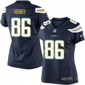 Nike Chargers 86 Hunter Henry Navy Blue Women Jersey