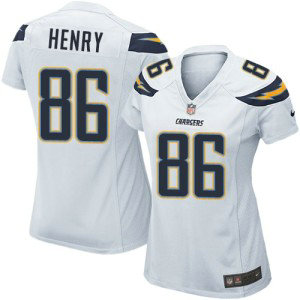 Nike Chargers 86 Hunter Henry White Women Jersey