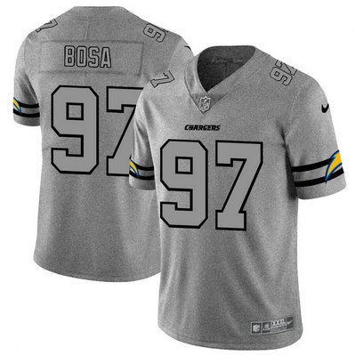 Nike Chargers 97 Joey Bosa 2019 Gray Gridiron Gray Vapor Untouchable Limited Jersey