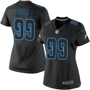 Nike Chargers 99 Joey Bosa Black Impact Women NFL Jersey