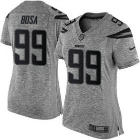 Nike Chargers 99 Joey Bosa Gray Women NFL Gridiron Gray Jersey