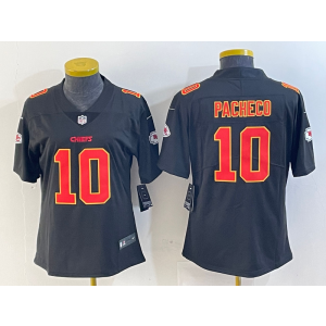 Nike Chiefs 10 Isiah Pacheco Black Vapor Limited Women Jersey