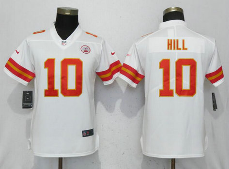 Nike Chiefs 10 Tyreek Hill White Women Vapor Untouchable Limited Jersey
