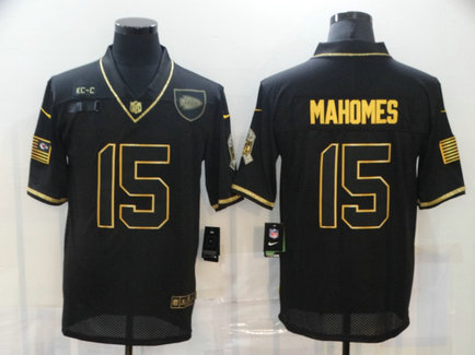 Nike Chiefs 15 Patrick Mahomes Black Gold 2020 Salute To Service Limited Jersey Nike Chiefs 15 Patrick Mahomes Black Gold 2020 Salute To Service Limited Jersey