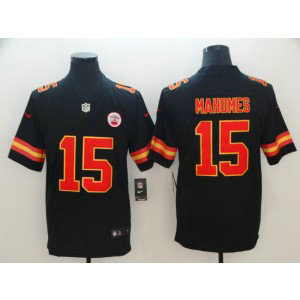 Nike Chiefs 15 Patrick Mahomes Black Vapor Untouchable Limited Youth Jersey