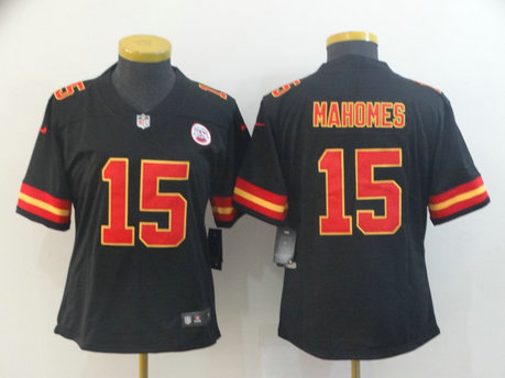Nike Chiefs 15 Patrick Mahomes Black Women Vapor Untouchable Limited Jersey Nike Chiefs 15 Patrick Mahomes Black Women Vapor Untouchable Limited Jersey