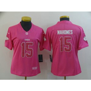 Nike Chiefs 15 Patrick Mahomes Pink Limited Women jerey Nike Chiefs 15 Patrick Mahomes Pink Limited Women jerey