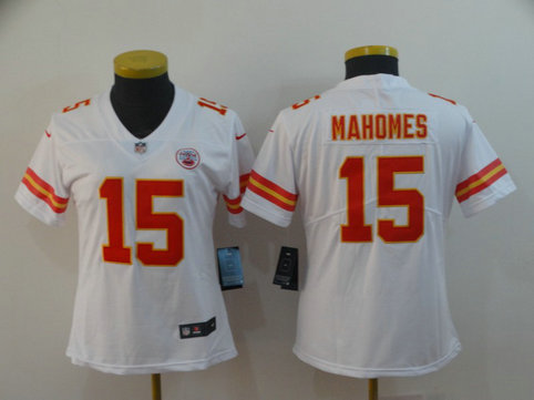 Nike Chiefs 15 Patrick Mahomes White Women Vapor Untouchable Limited Jersey