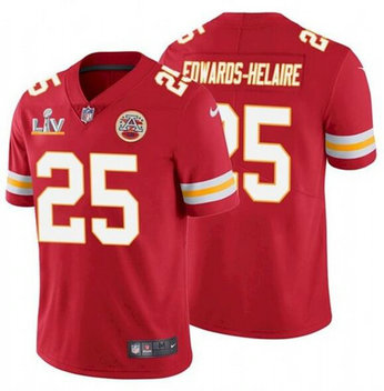 Nike Chiefs 25 Clyde Edwards-Helaire Red 2021 Super Bowl LV Vapor Untouchable Limited Jersey
