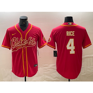 Nike Chiefs 4 Rice Red Vapor Baseball Limited Men Jersey Nike Chiefs 4 Rice Red Vapor Baseball Limited Men Jersey