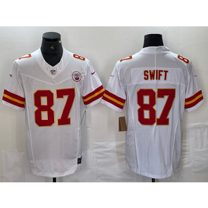 Nike Chiefs 87 Taylor Swift White F.U.S.E Vapor Limited Men Jersey