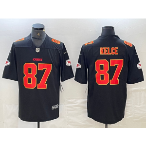 Nike Chiefs 87 Travis Kelce Black Gold Vapor Untouchable Limited Men Jersey Nike Chiefs 87 Travis Kelce Black Gold Vapor Untouchable Limited Men Jersey