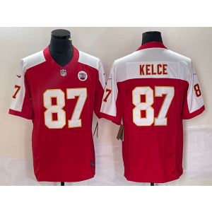 Nike Chiefs 87 Travis Kelce Red 2023 F.U.S.E Vapor Limited Men Jersey Nike Chiefs 87 Travis Kelce Red 2023 F.U.S.E Vapor Limited Men Jersey