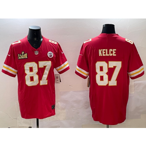 Nike Chiefs 87 Travis Kelce Red 2025 Super Bowl LIX F.U.S.E. Vapor Limited Men Jersey 1