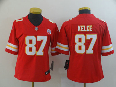 Nike Chiefs 87 Travis Kelce Red Women Vapor Untouchable Limited Jersey
