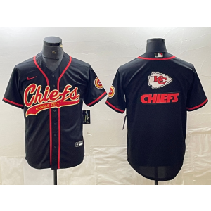 Nike Chiefs Blank Black Vapor Baseball Logo Limited Men Jersey