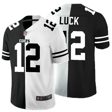 Nike Colts 12 Andrew Luck Black And White Split Vapor Untouchable Limited Jersey Nike Colts 12 Andrew Luck Black And White Split Vapor Untouchable Limited Jersey