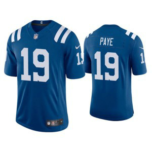 Nike Colts 19 Kwity Paye Blue 2021 Draft Vapor Limited Men Jersey