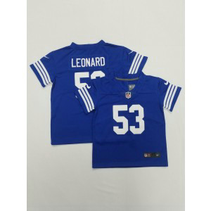 Nike Colts 53 Darius Leonard Blue Toddler Jersey