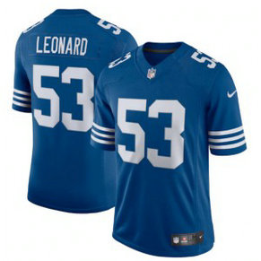 Nike Colts 53 Darius Leonard Royal 2021 New Vapor Limited Men Jersey Nike Colts 53 Darius Leonard Royal 2021 New Vapor Limited Men Jersey