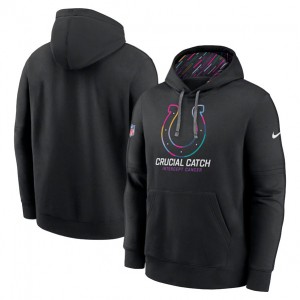 Nike Colts Black 2024 Crucial Catch Club Pullover Hoodie