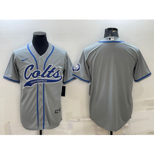 Nike Colts Blank Grey Vapor Baseball Limited Men Jersey