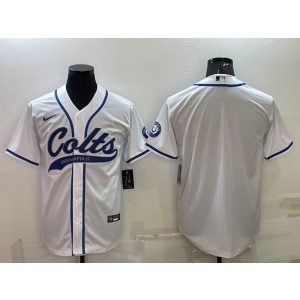 Nike Colts Blank White Vapor Baseball Limited Men Jersey