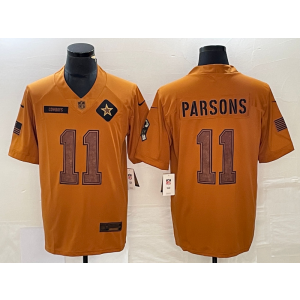 Nike Cowboys 11 Micah Parsons 2023 Brown Salute To Service Limited Men Jersey