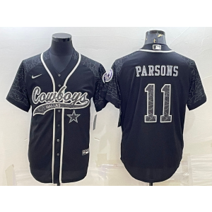 Nike Cowboys 11 Micah Parsons Black Reflective Vapor Baseball Limited Men Jersey Nike Cowboys 11 Micah Parsons Black Reflective Vapor Baseball Limited Men Jersey