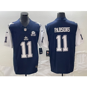 Nike Cowboys 11 Micah Parsons Blue Thanksgiving 2023 F.U.S.E Vapor Limited Men Jersey Nike Cowboys 11 Micah Parsons Blue Thanksgiving 2023 F.U.S.E Vapor Limited Men Jersey