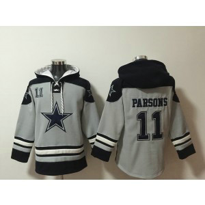 Nike Cowboys 11 Micah Parsons Grey Hoodie Sweatshirt
