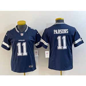 Nike Cowboys 11 Micah Parsons Navy 2023 F.U.S.E Vapor Limited Youth Jersey
