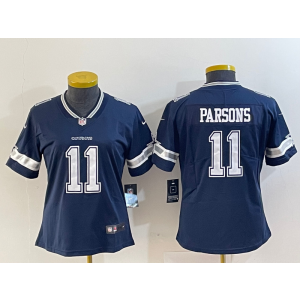 Nike Cowboys 11 Micah Parsons Navy Vapor Limited Women Jersey